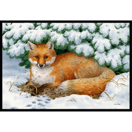 Carolines Treasures Winter Fox Indoor or Outdoor Mat- 18 x 27 ASA2184MAT